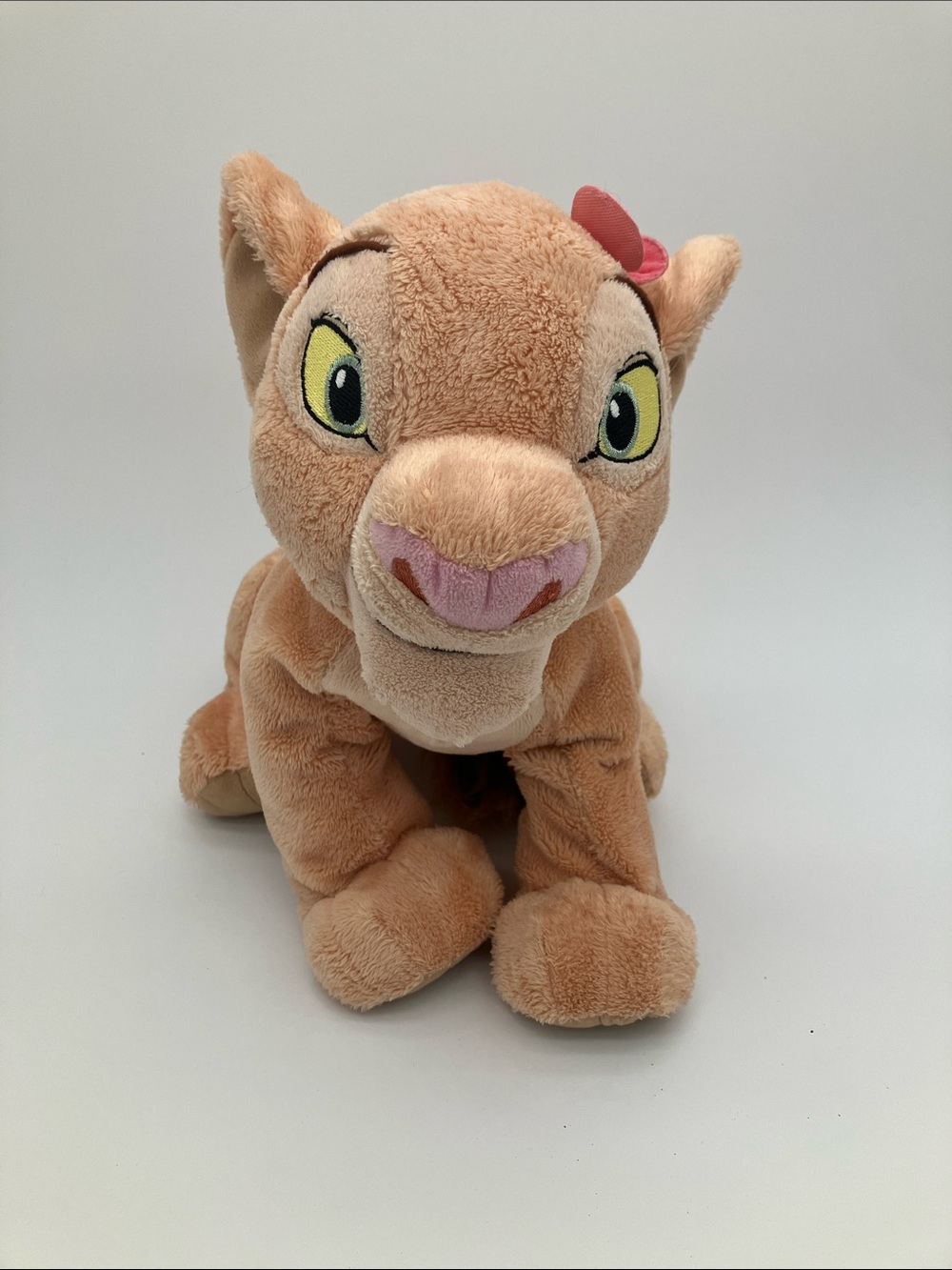 Disney Store Lion King Baby Nala Plush Pink Flower Cub Stuffed Animal